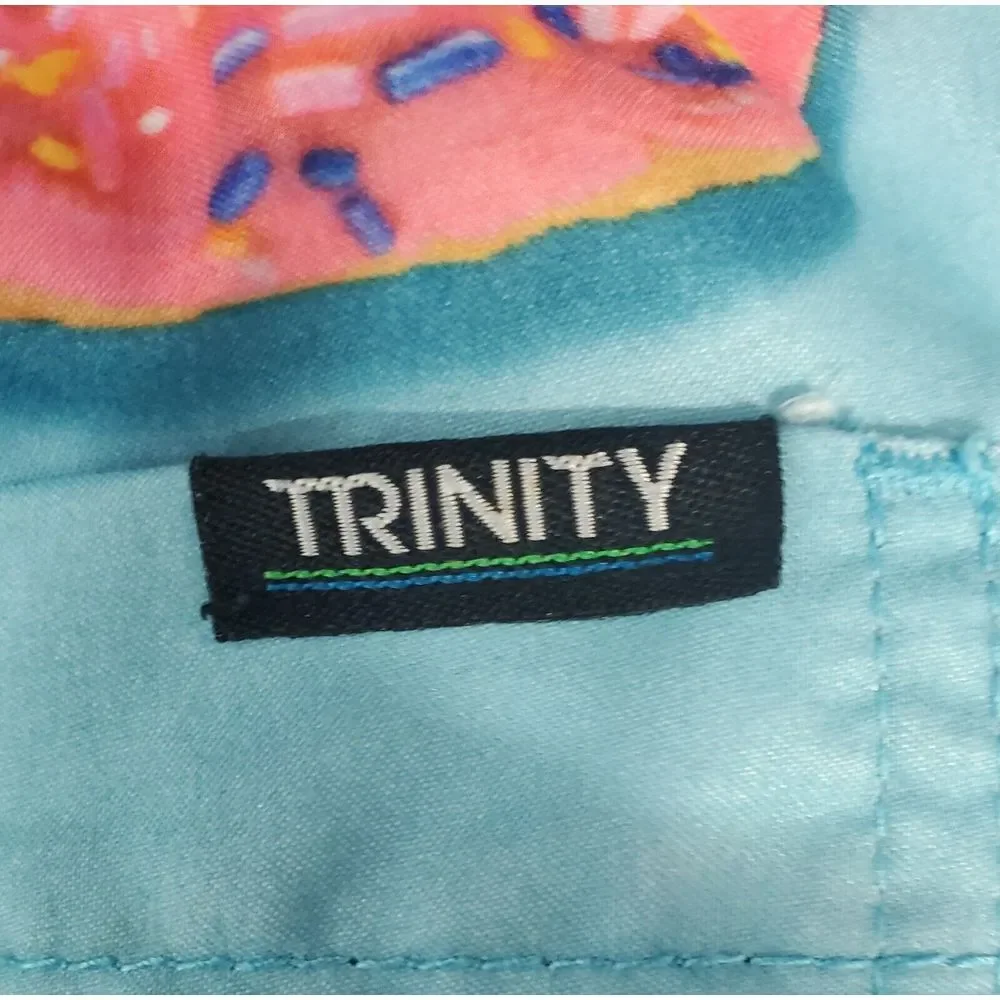 Trinity Collective‎ Mens Bathing Suit X-Large Lt Blue Donuts With Sprinkles